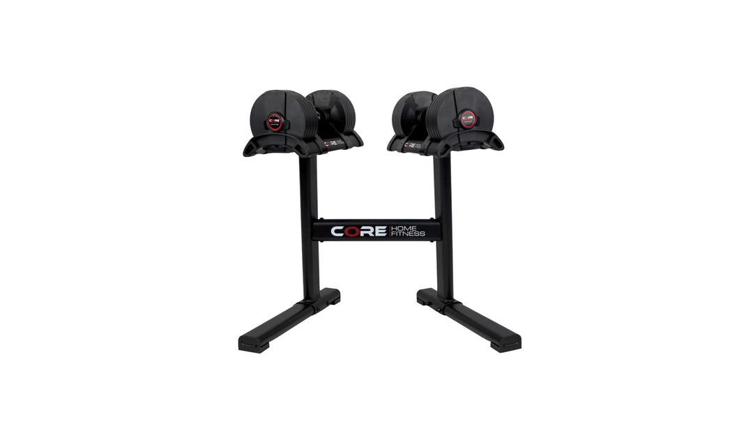 Adjusted Dumbbells with Stand Core Home Fitness