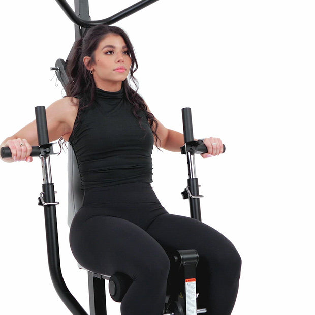 Seated Woman Working Out On MB 1000 All-In-One Home Gym