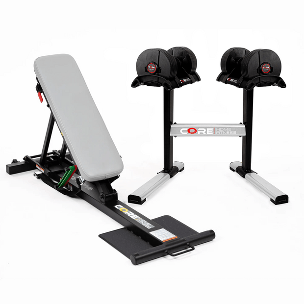 Glute Drive Plus & Adjustable Dumbbell w/ Stand Combo Pack